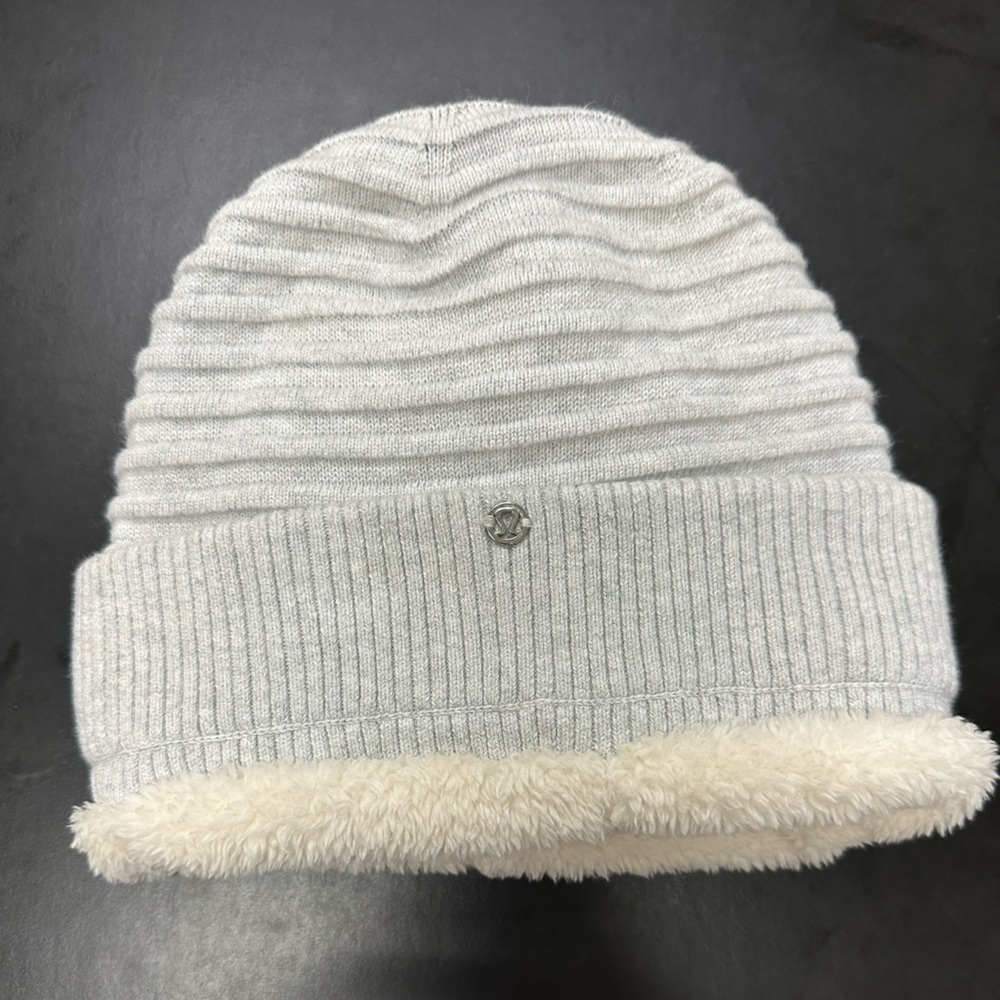 LULULEMON beanie. Light gray, worn once